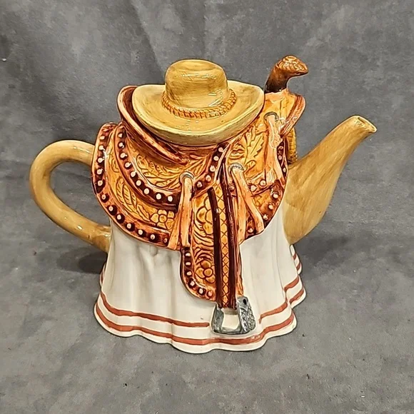 Western Tea Pot Saddle Cowboy Hat Vintage - Picture 3 of 13
